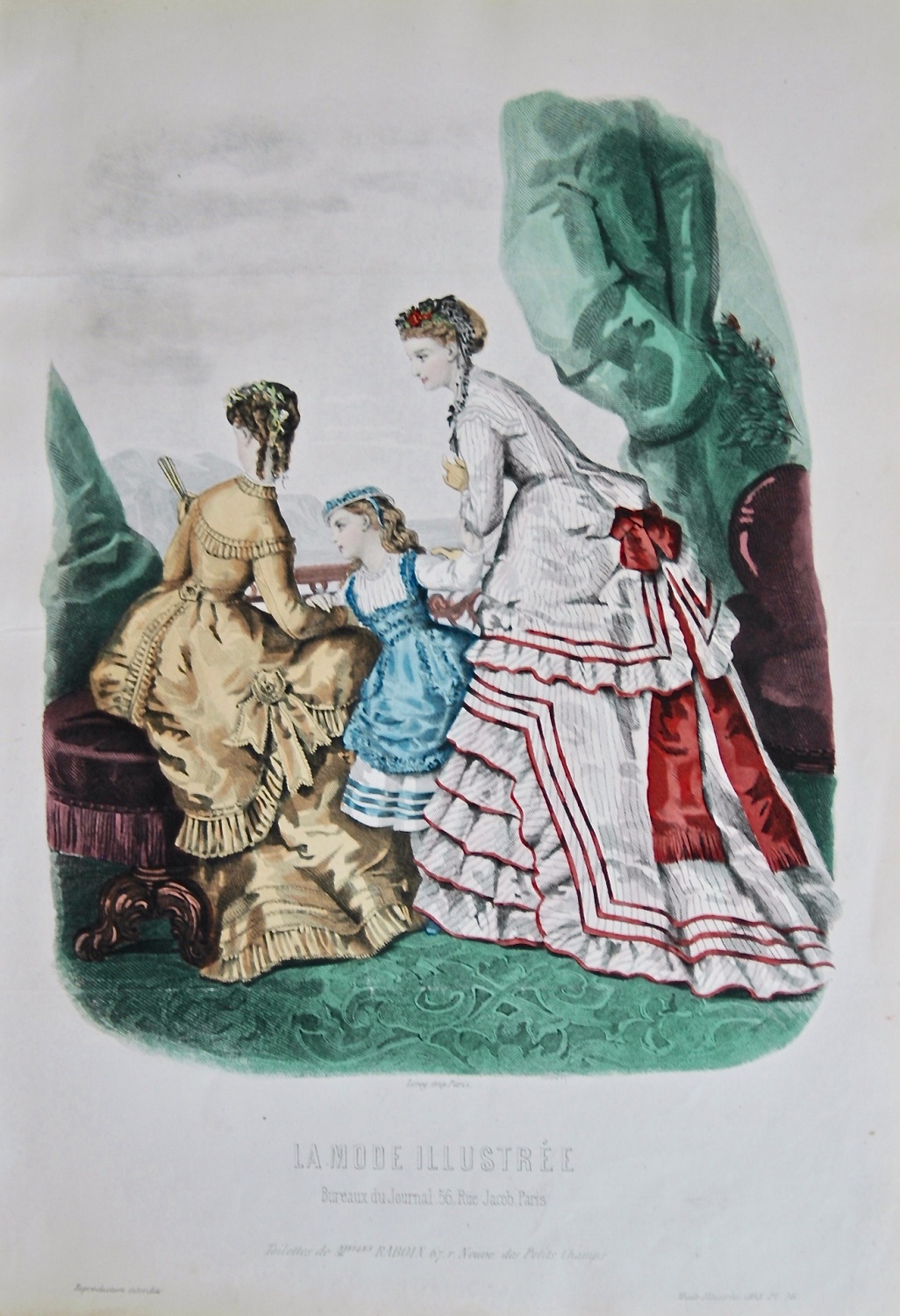 La Mode Illustree. 1868. Number 36. (Coloured Lithograph)