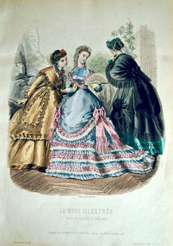 La Mode Illustree. 1868. Number 35. (Coloured Lithograph)