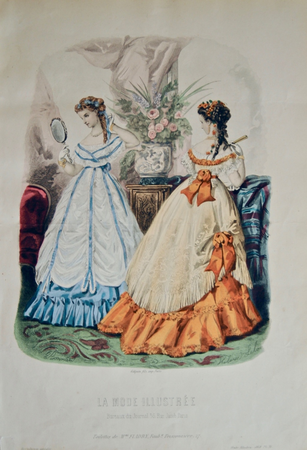 La Mode Illustree. 1868. Number 31. (Coloured Lithograph)