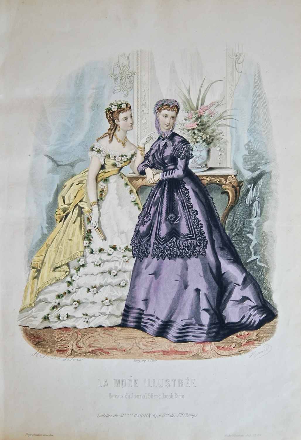 La Mode Illustree. 1868. Number 26. (Coloured Lithograph)