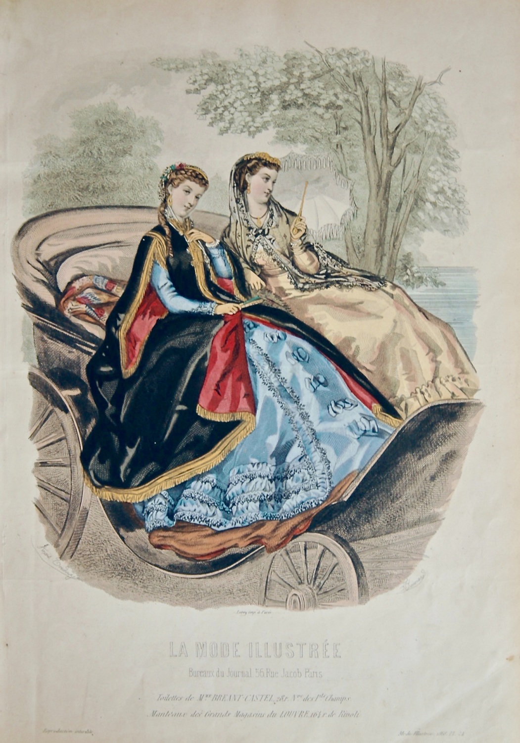 La Mode Illustree. 1868. Number 24. (Coloured Lithograph)