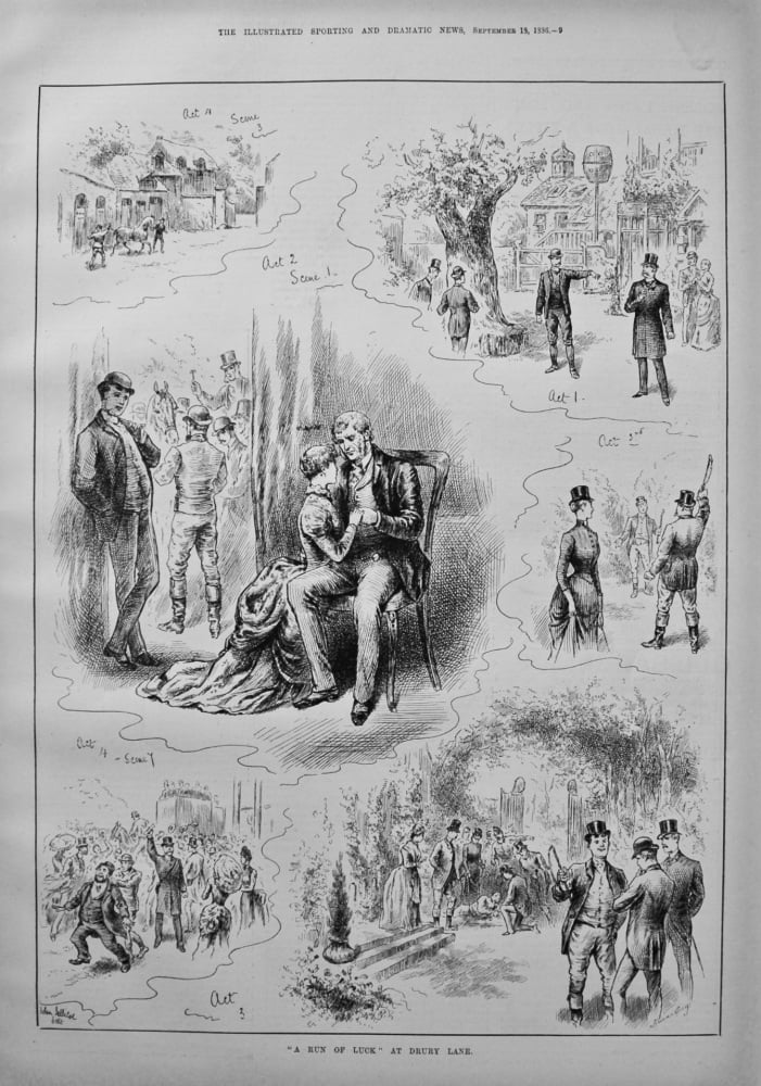 "A Run of Luck" at Drury Lane. 1886.