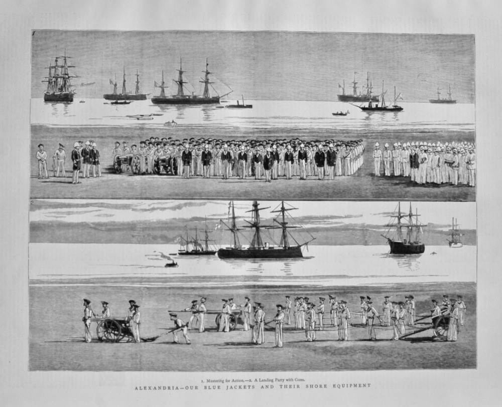 Alexandria - Our Blue Jackets and Their Shore Equipment. 1882