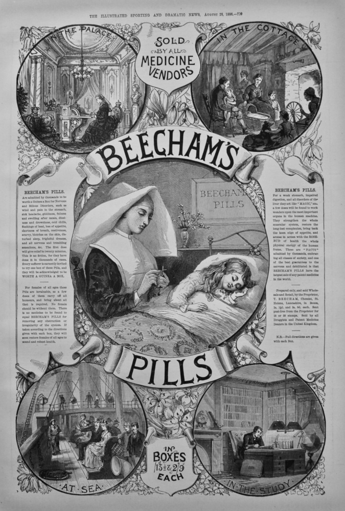 Beecham's Pills. 1886.