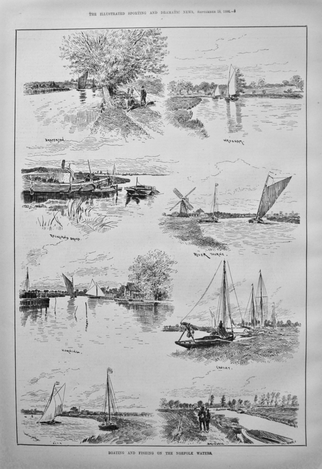 Boating and Fishing on the Norfolk Waters. 1886.