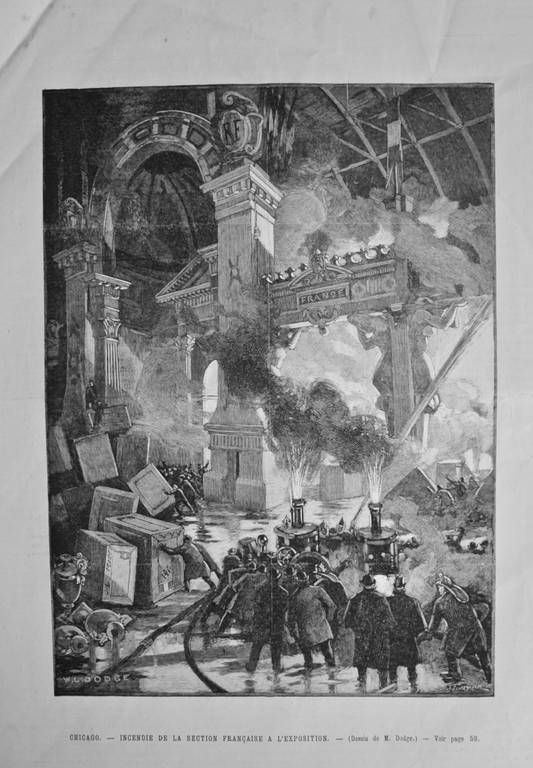Chicago. - Incendie De La Section Francaise A L'Exposition. 1899.