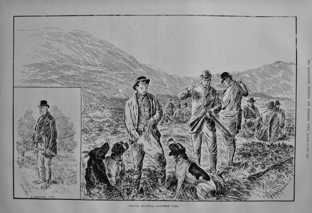 Grouse Shooting - Luncheon Time. 1886.