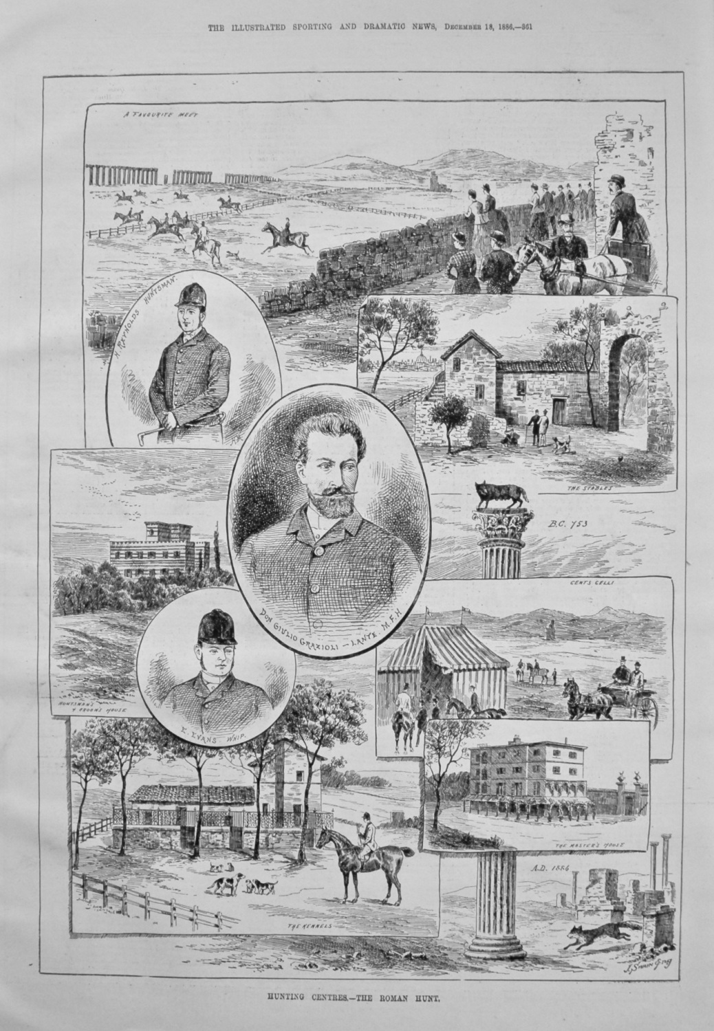 Hunting Centres.- The Roman Hunt. 1886