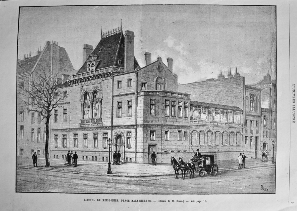 L'Hotel De Meissonier, Place Malesherbes. 1894