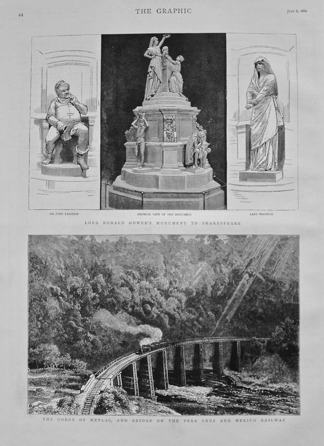 Lord Ronald Gower's Monument to Shakespeare. 1882.