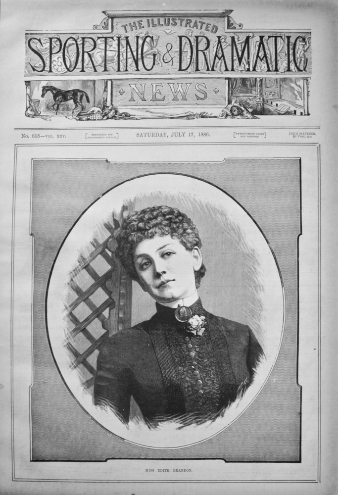 Miss Edith Brandon. 1886.