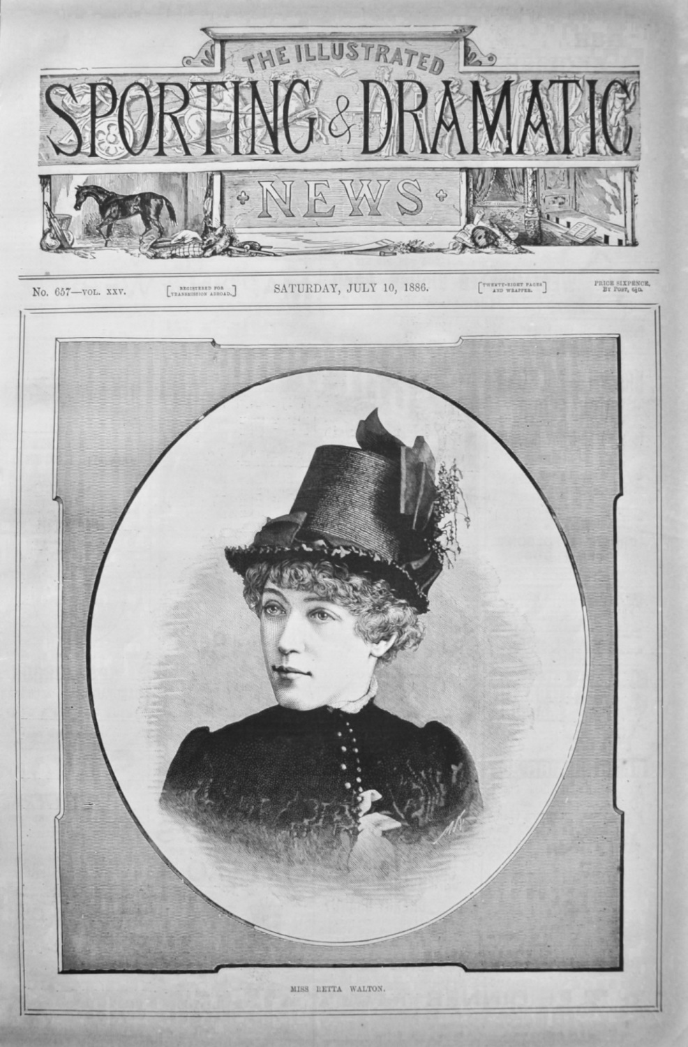 Miss Retta Walton. 1886.