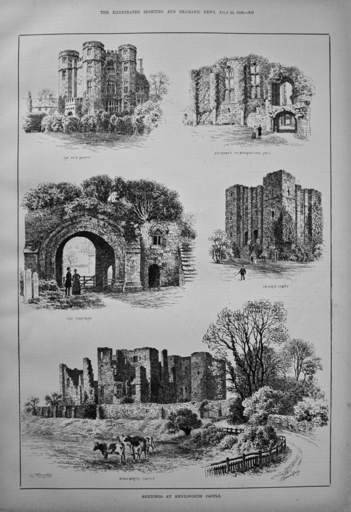 Sketches at Kenilworth Castle. 1886