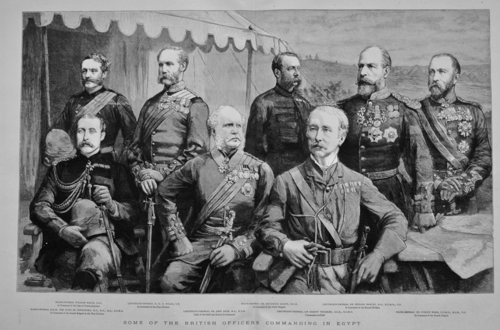 Some of the Officers British Commanding in Egypt. 1882.