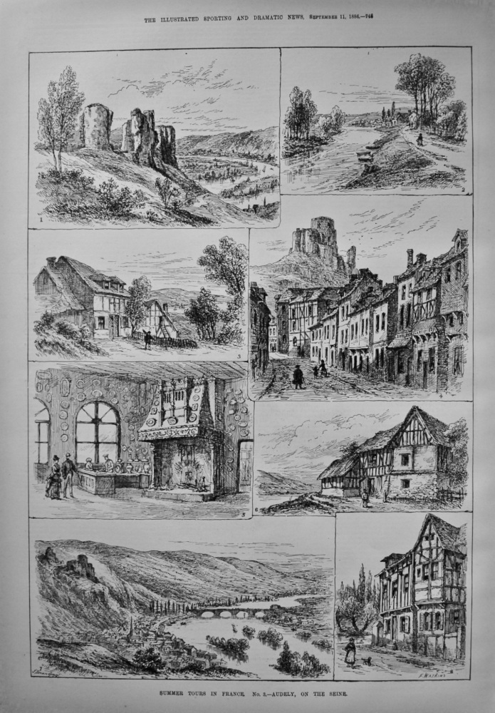 Summer Tours in France. No. 3. - Audely, on the Seine. 1886.