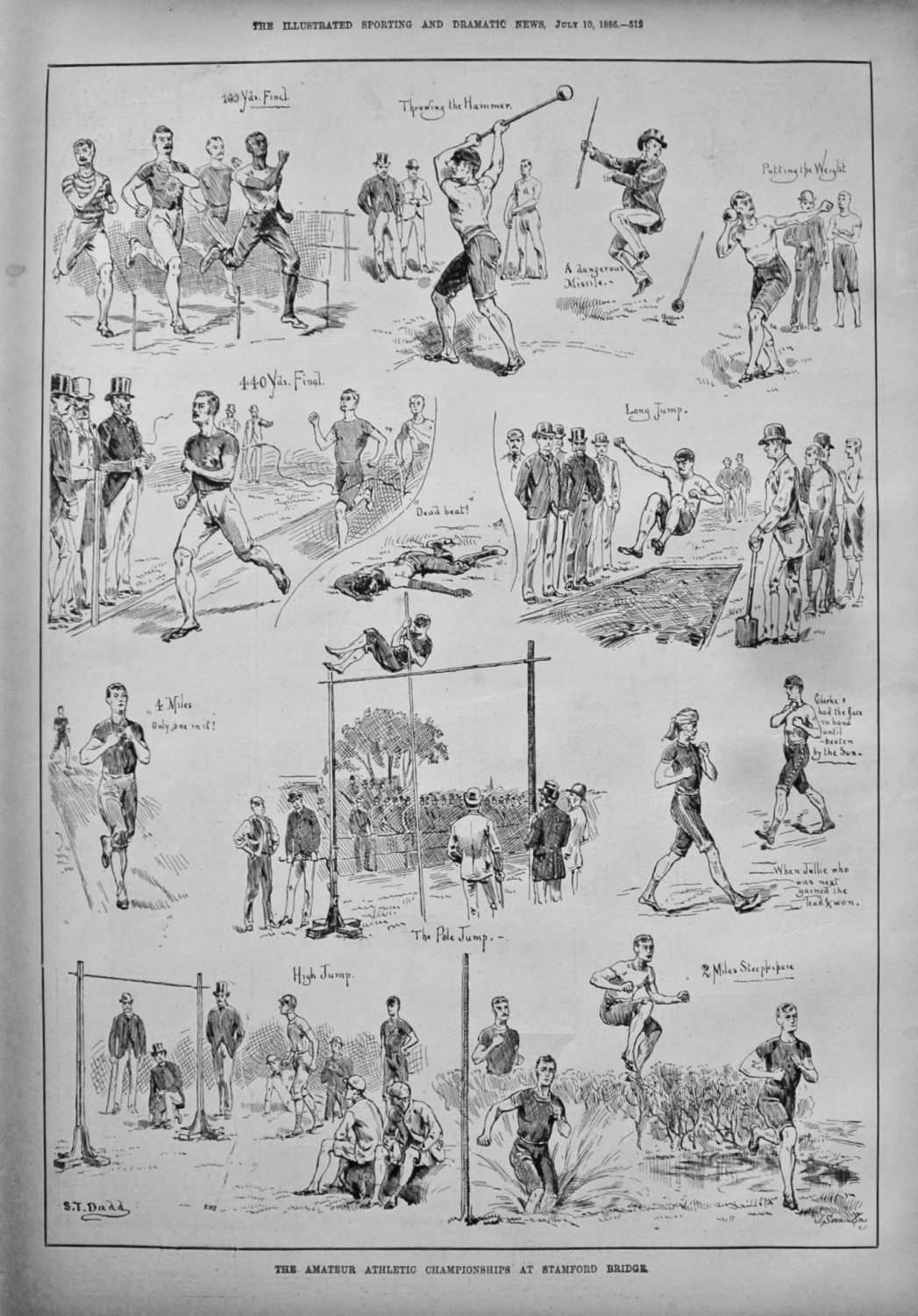 The Amateur Athletic Championships at Stamford Bridge. 1886.