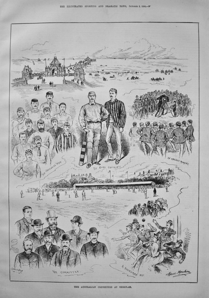 The Australian Cricketers at Skegness. 1886