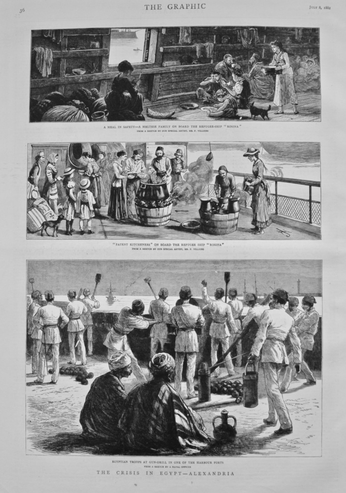 The Crisis in Egypt - Alexandria. 1882.