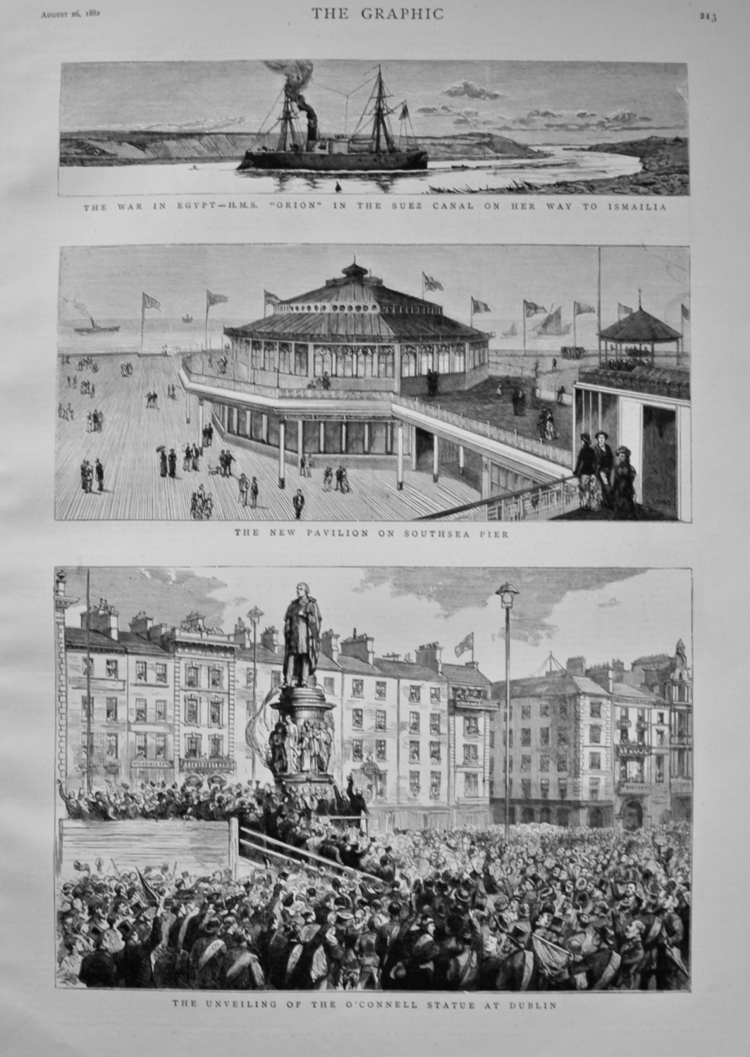 The Unveiling of the O'Connell Statue at Dublin. 1882.