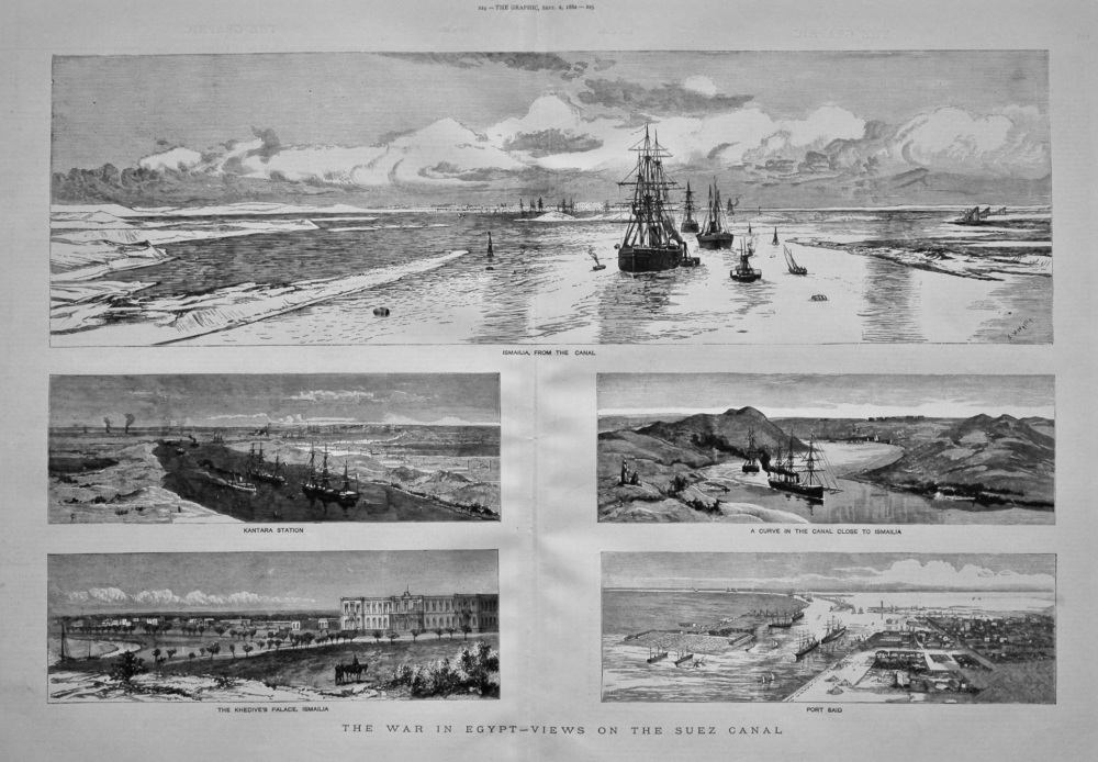 The War in Egypt - Views on the Suez Canal. 1882
