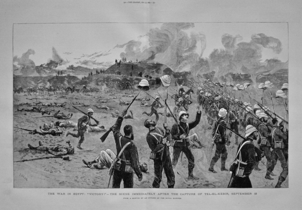 The War in Egypt : "Victory!" - The Scene Immediately After the Capture of Tel-el-Kebir, September 13. 1882