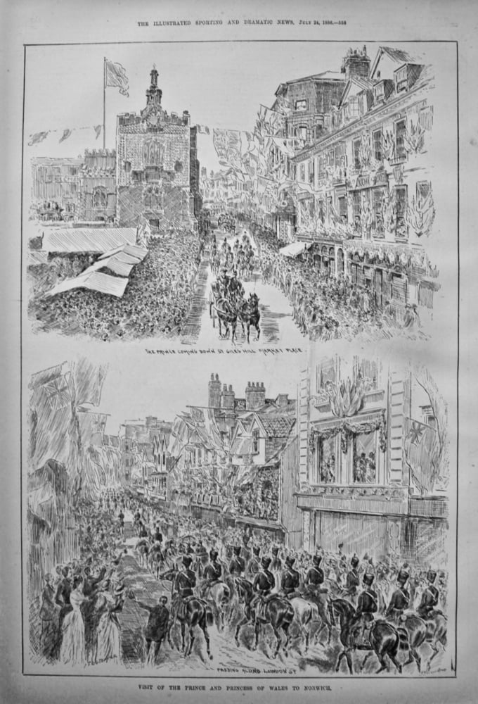 Visit of the Prince and Princess of Wales to Norwich. 1886.
