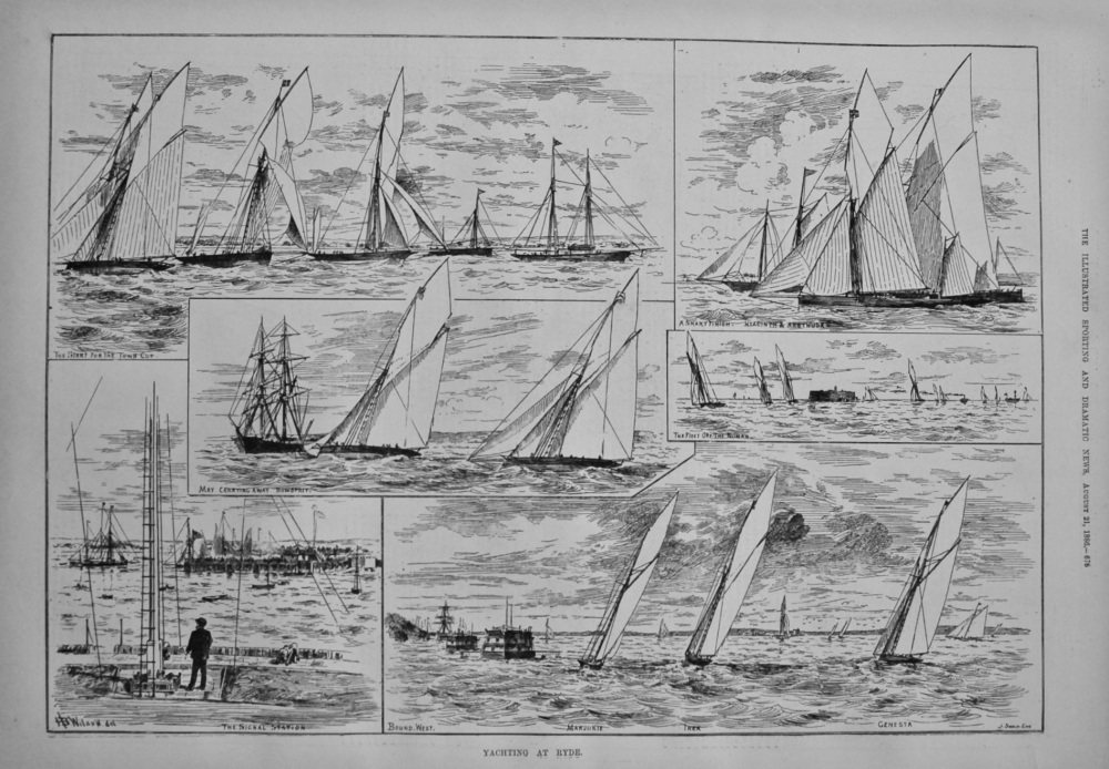 Yachting at Ryde. 1886