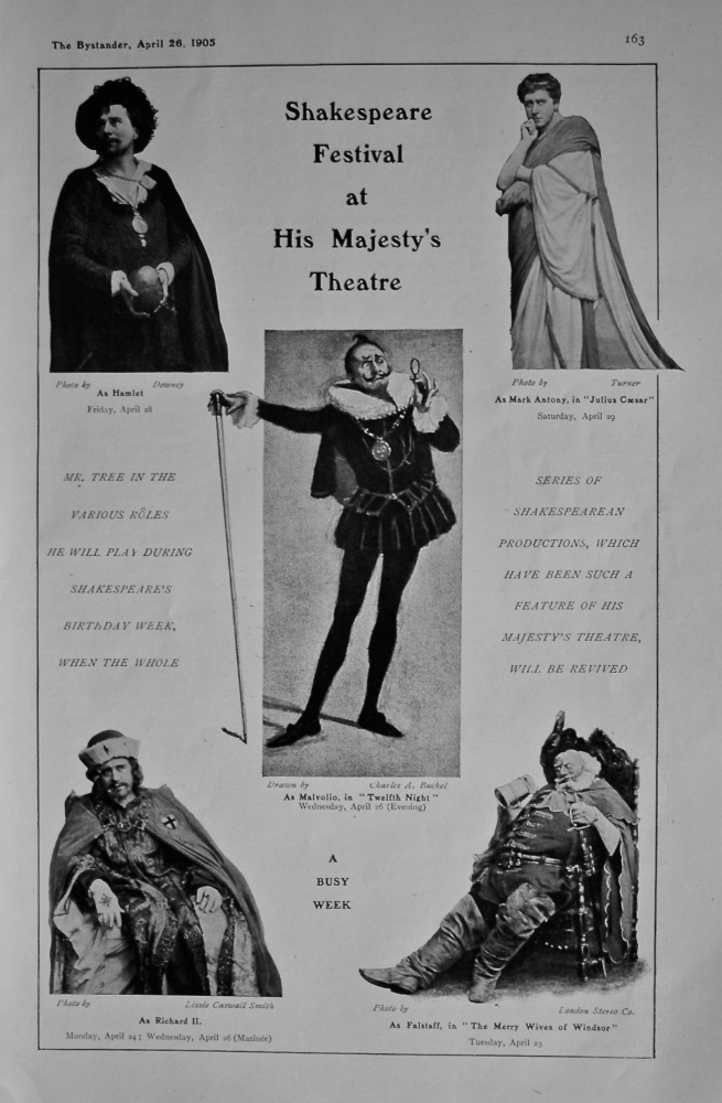 Shakespeare Festival at Her Majesty's Theatre. 1905