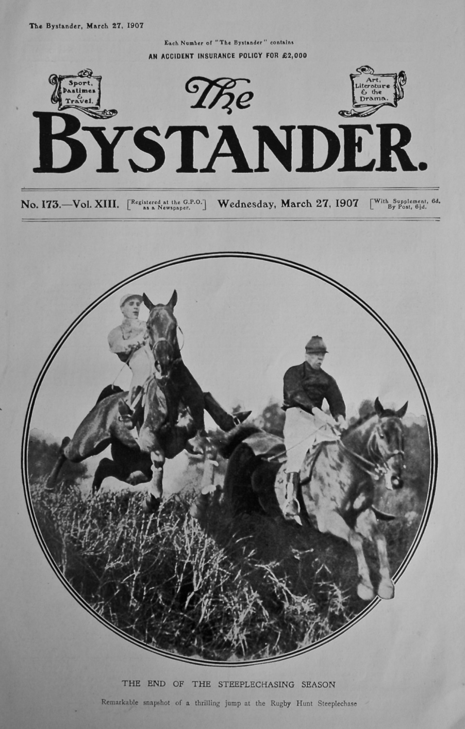 The Bystander, March 27th, 1907. (Front Page)