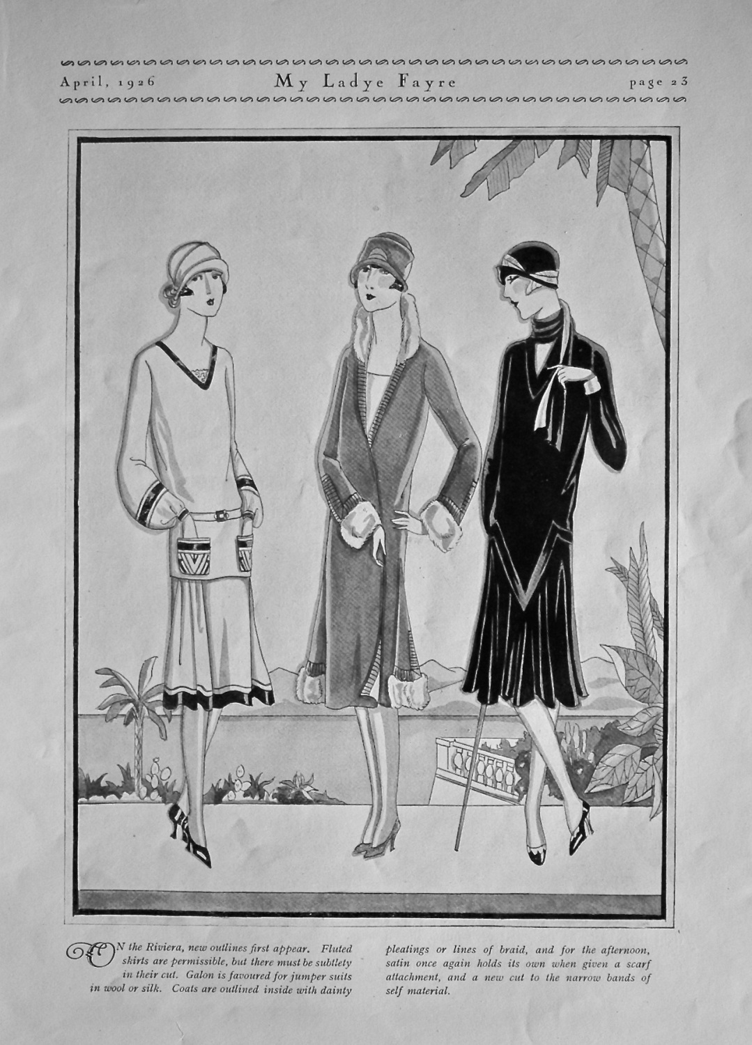 On the Riviera new outlines first appear. 1926