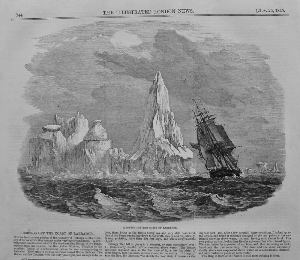 Icebergs off the Coast of Labrador. 1849.