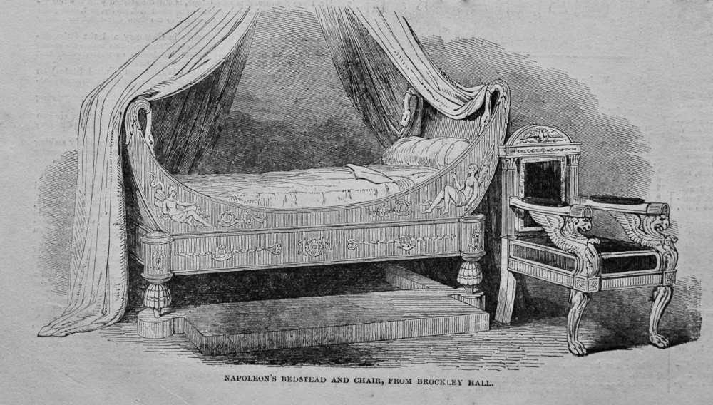 Bed and Chair of Napoleon. 1849.