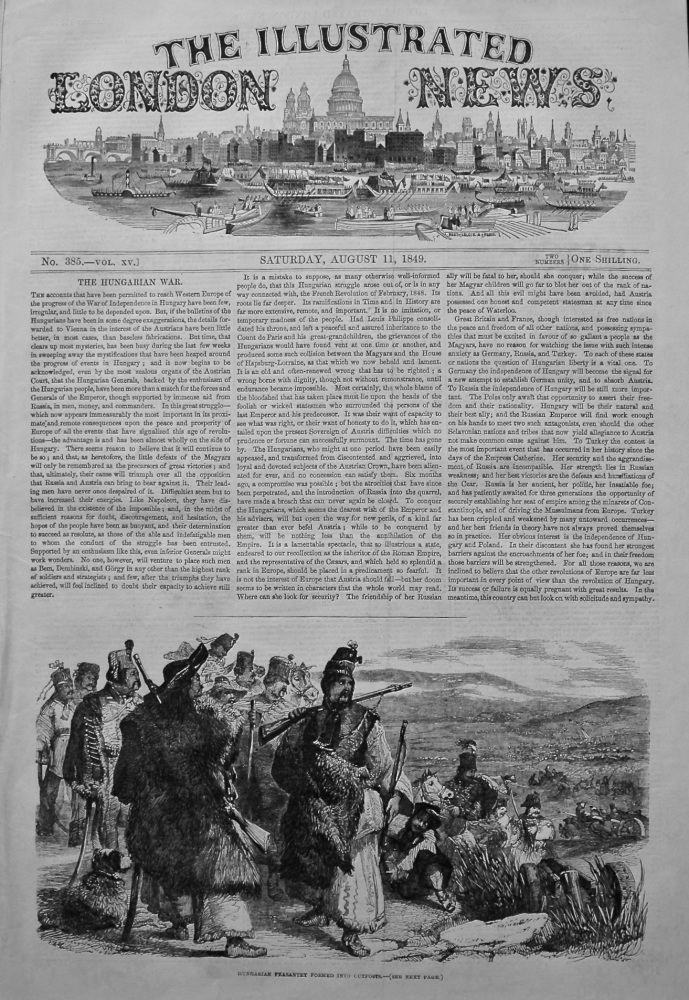 Illustrated London News, August 11th, 1849.