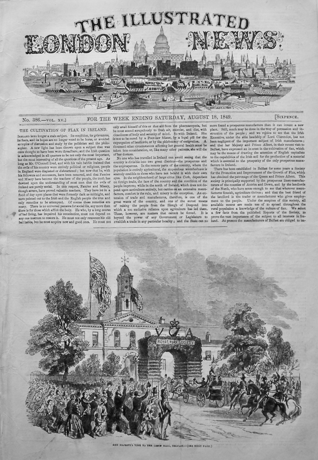 Illustrated London News. August 18th, 1849.