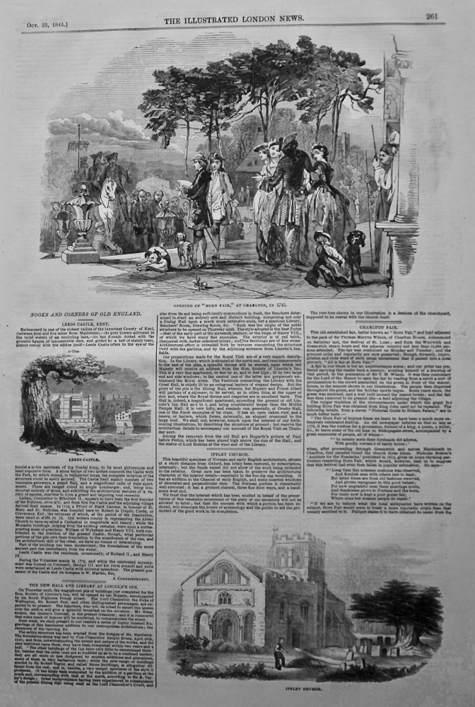 Nooks and Corners of Old England.- Leeds Castle, Kent. 1845.