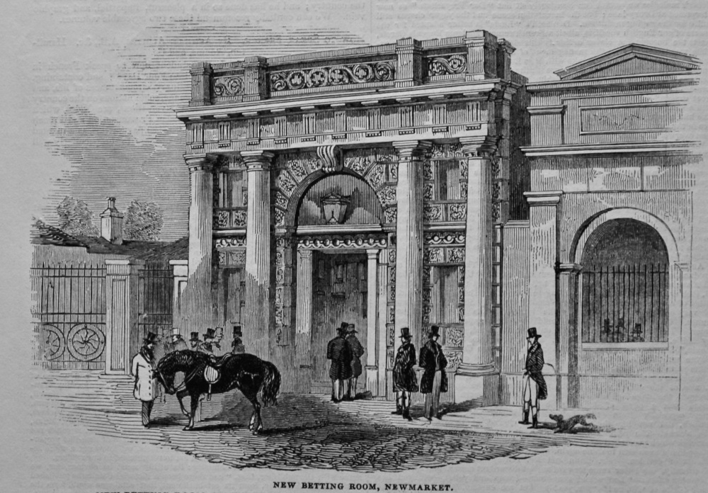 New Betting Room, Newmarket. 1845.