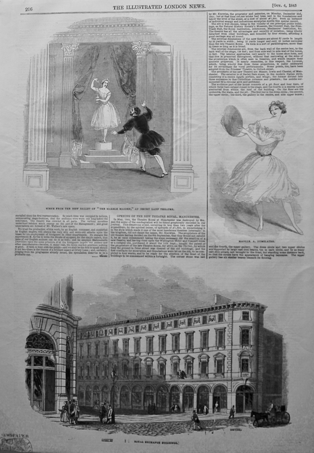 Opening of the Drury-Lane Theatre. 1845.