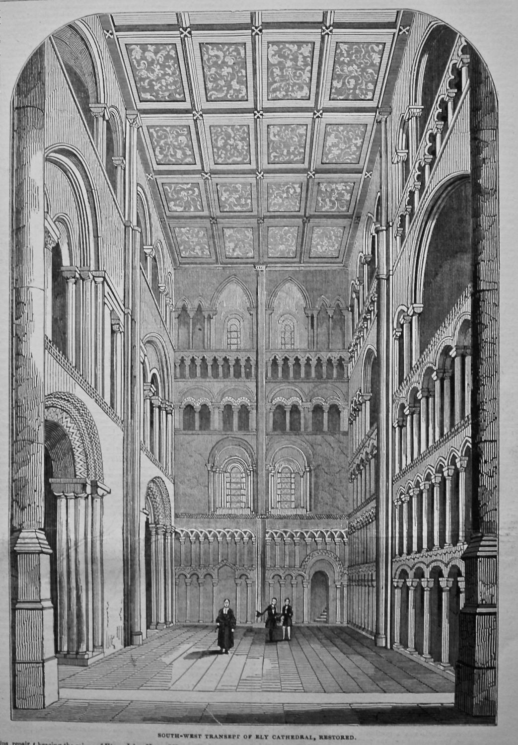 South-West Transept of Ely Cathedral, Restored. 1845.