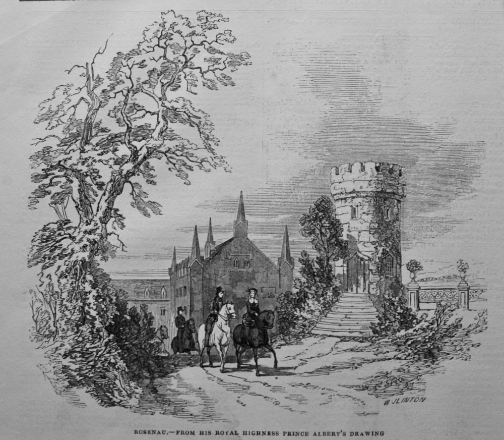 Rosenau.- From His Royal Highness Prince Albert's Drawing. 1845.