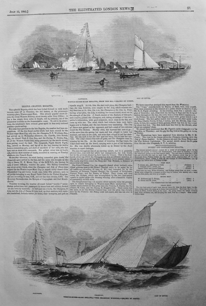 Bristol Channel Regatta. 1845.