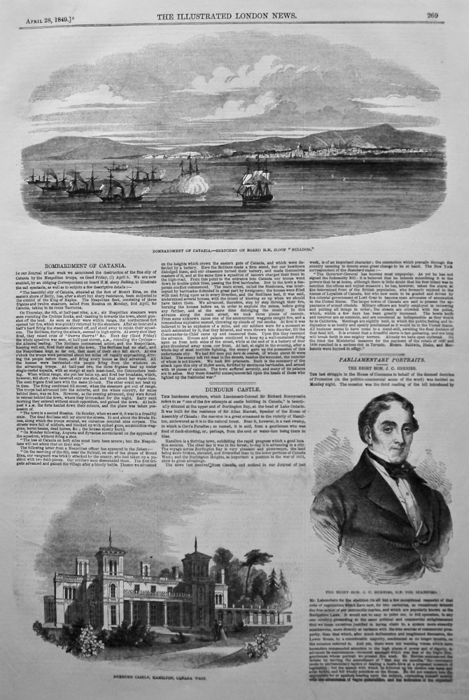 Dundurn Castle. 1849.