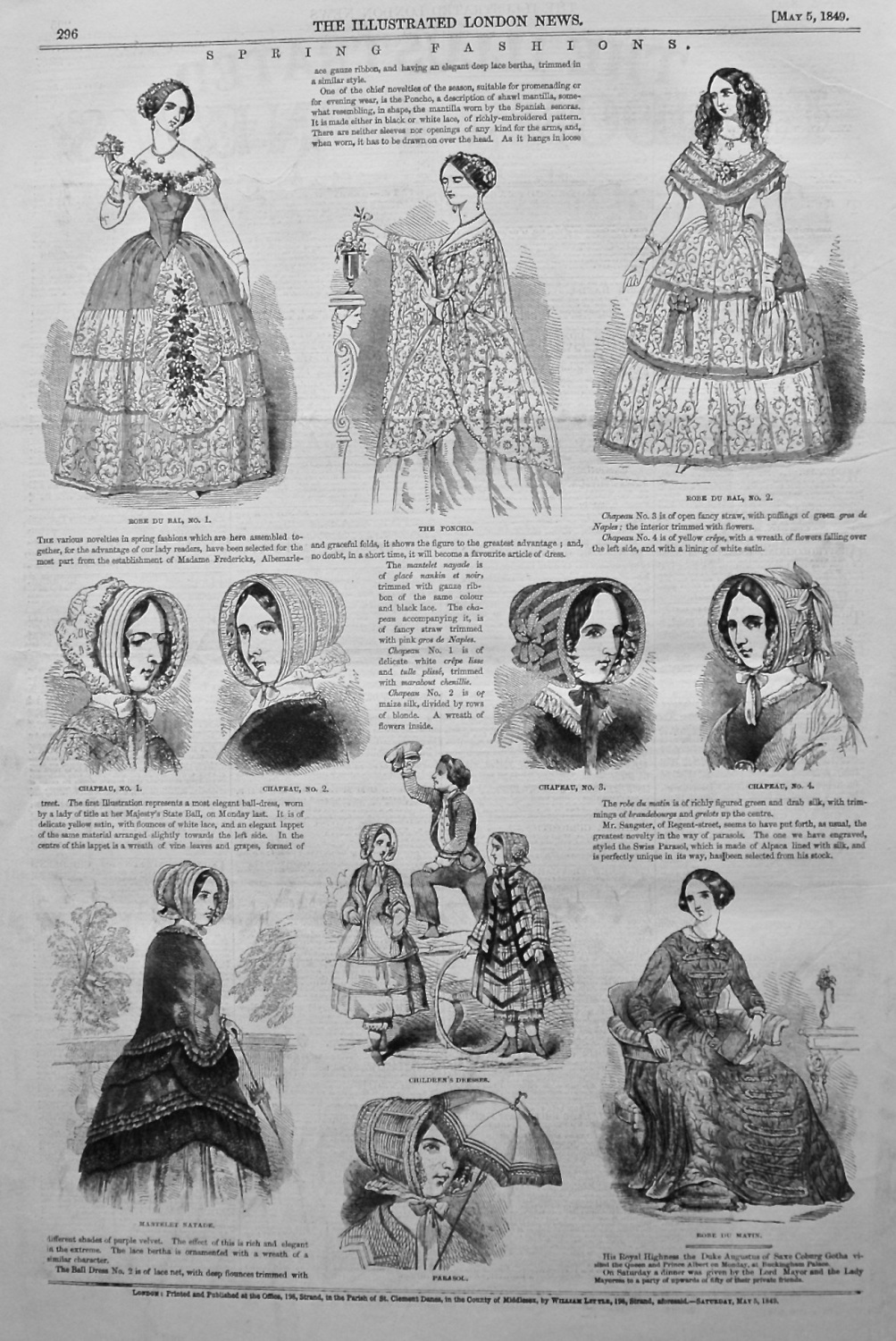 Spring Fashions. 1849.