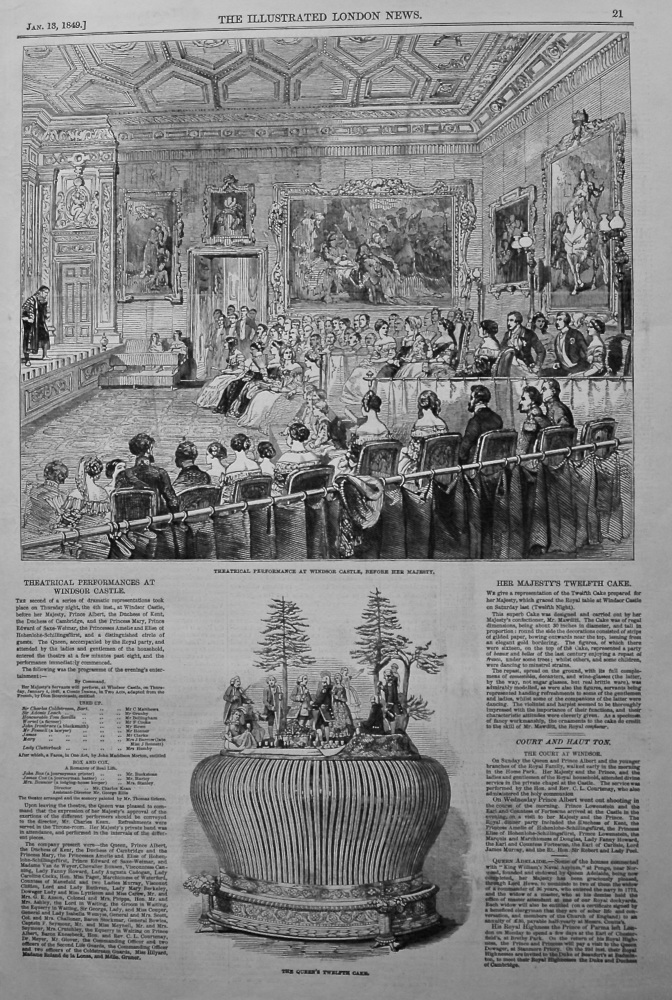 Theatrical Performances at Windsor Castle. 1849.
