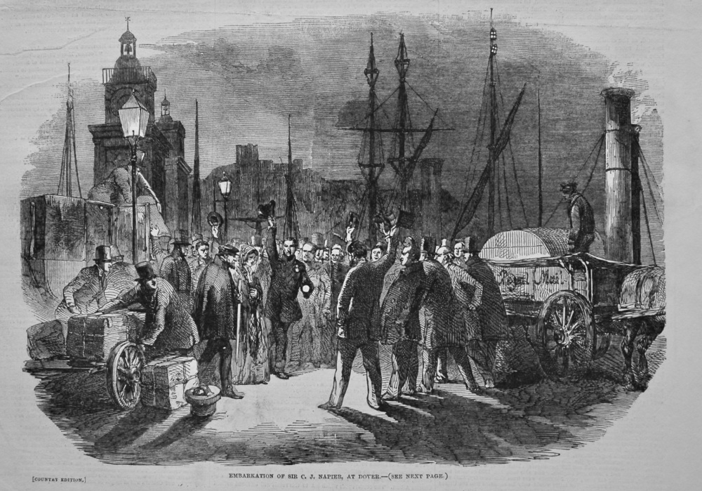 Embarkation of Sir C. J. Napier, at Dover. 1849.