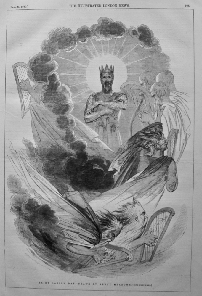 Saint David's Day.- Drawn by Kenny Meadows. 1849.