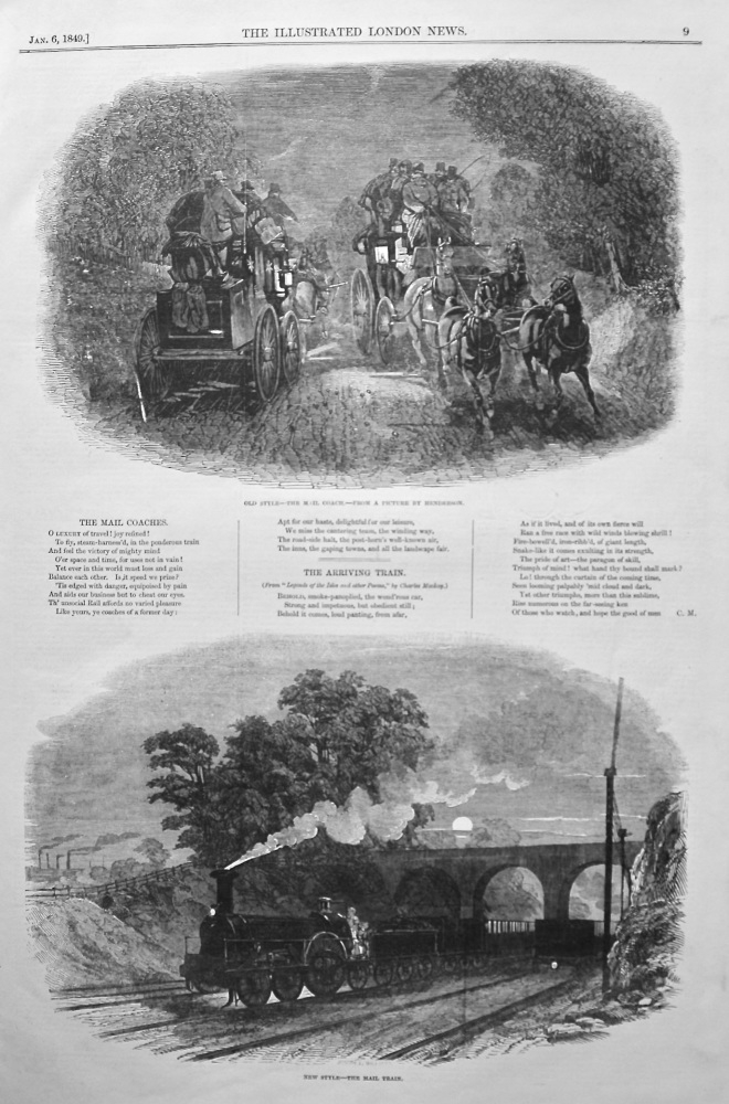 The Mail Coaches. (Poems). 1849.