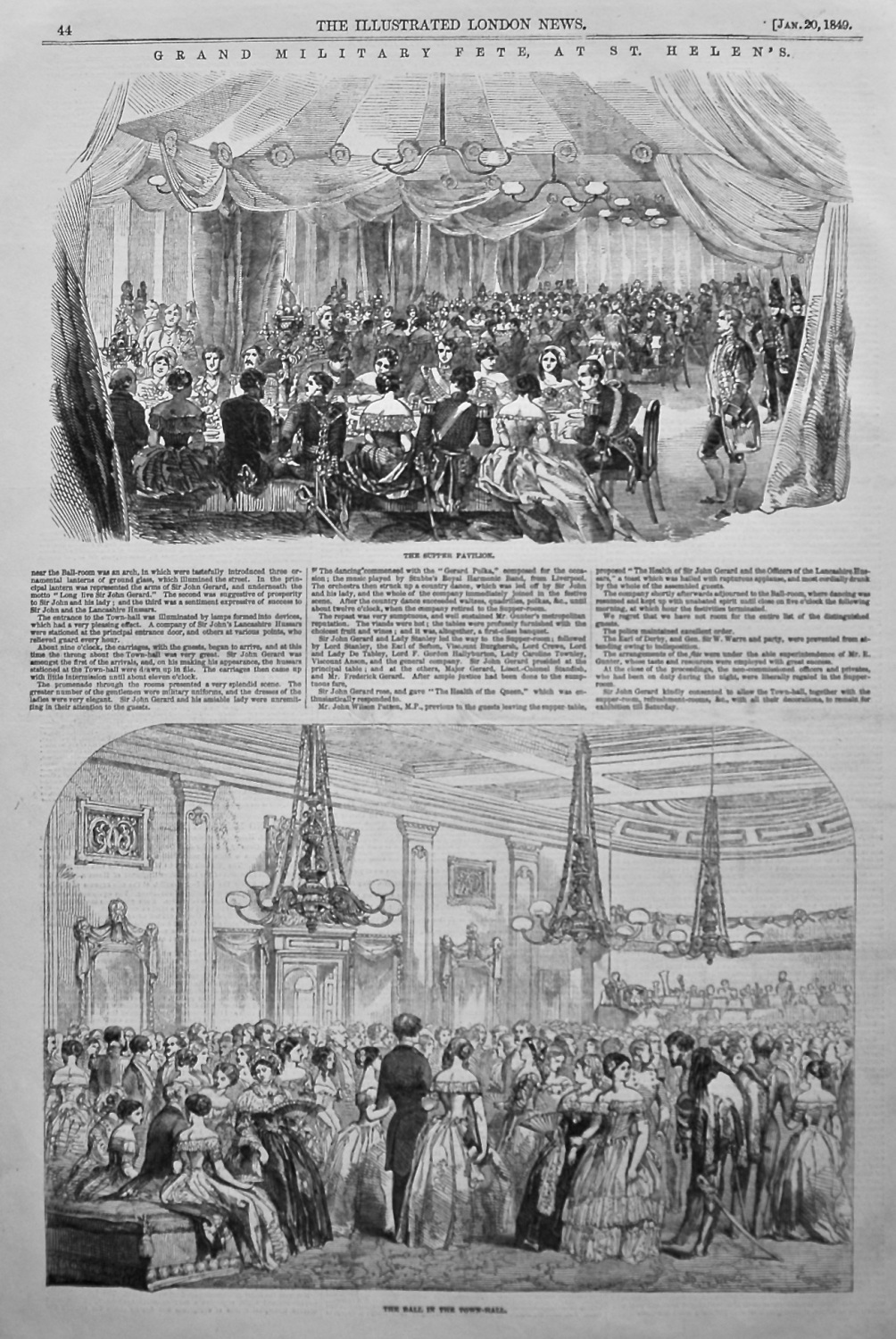 Grand Military Fete, at St. Helen's. 1849.