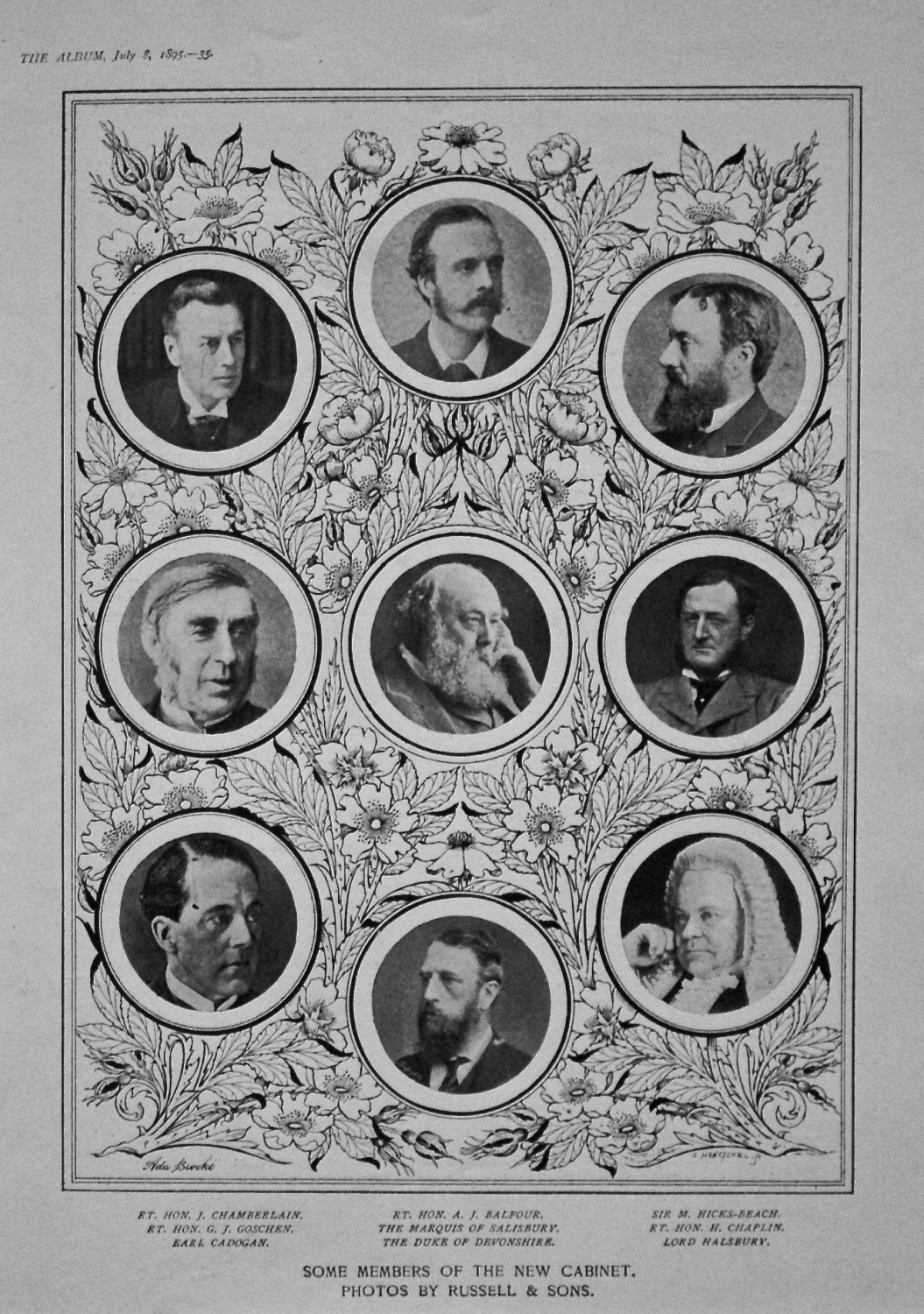 Some Members of the New Cabinet. 1895.