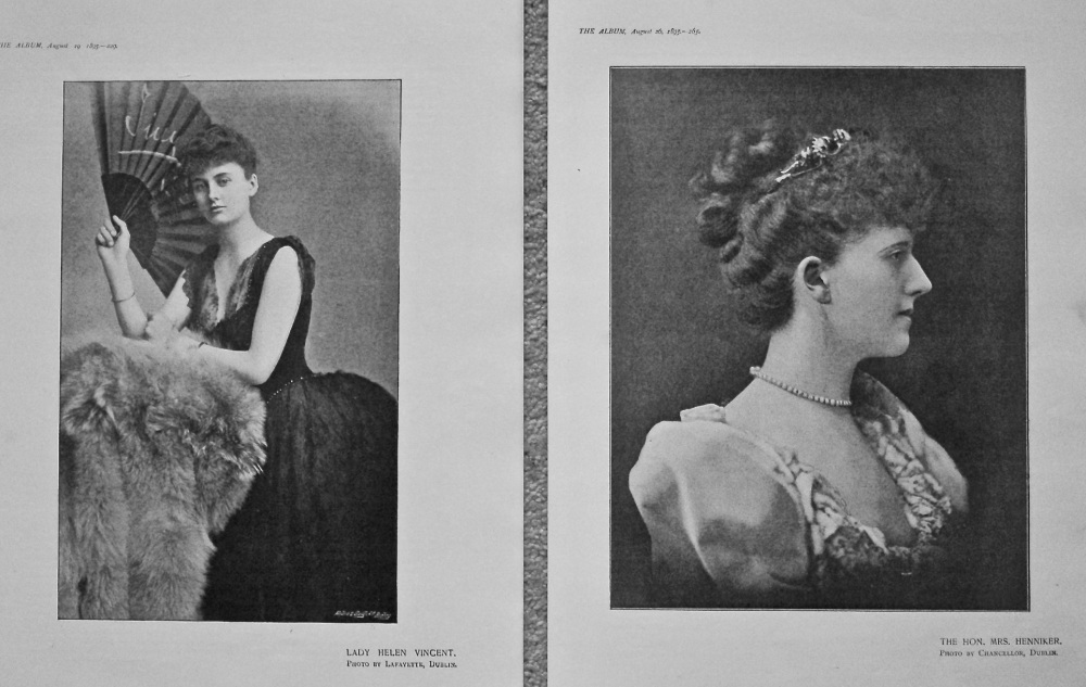 Lady Helen Vincent. & The Hon. Mrs. Henniker. 1895.