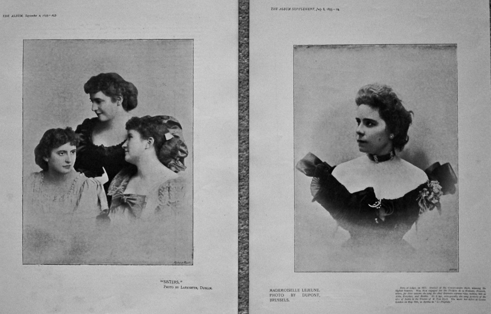 Mademoiselle Lejeune. & "Sisters." 1895.